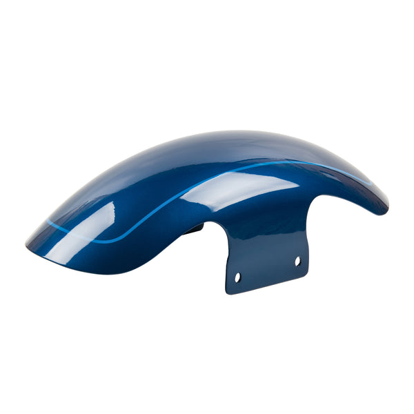 Hoprousa Motorcycle Fenders Custom Short Reef Blue with Pinstripe