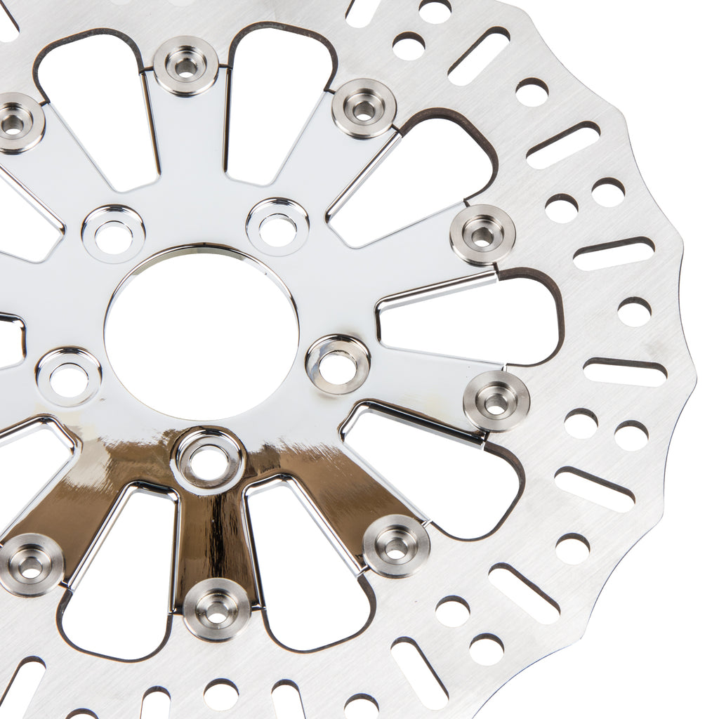 Hoprousa Rear Front Brake Discs Chrome Stainless Steel Rotors Great Performance For Harley Davidson Softail Models