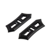 Hoprousa Motorcycle Floorboards Chrome Black Driver Stretched Footrests Chopper Bobber Diamond Hollow-out One Pair For Harley 2018+ Fatboy