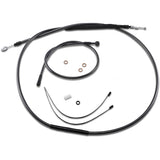 Hoprousa Black Handlebar Cable Brake & Clutch Line Wire Kits 6"-20" For Harley Davidson Softail