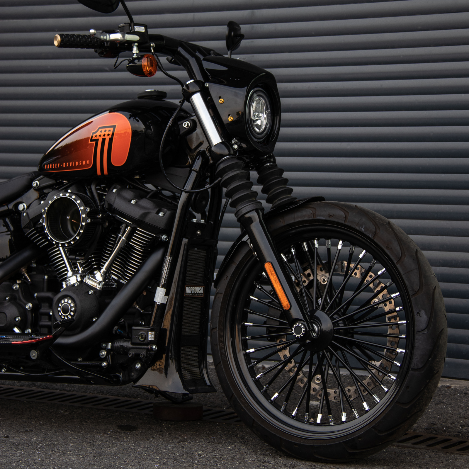 Handlebar Risers For Harley Softail Street Bob & Breakout (2018+) - 2" Rise, Black Or Chrome