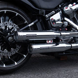 Slip-on Mufflers Deep Sound For 2018-2024 Harley Softail Fatboy Breakout Street Bob Slim Low Rider Heritage Classic Deluxe