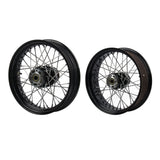Hoprousa Motorcycle Wheel Front Rear Bobber Chopper Custom Black Stock Size Spoke Rim Tubeless Without Inner Tube For Harley Sofail 2018+ Street Bob & Softail Standard
