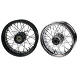 Hoprousa Motorcycle Wheel Rear Bobber Chopper Custom Gloss Black Spoke Tubeless Without Inner Tube 180mm 200mm 16x5.5inch for Harley Sofail 2012-Later Slim Deluxe Heritage Classic, 2018+ Street Bob & Softail Standard