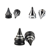 Hoprousa Chrome Black CNC Front Harley Axle Nut Covers for Harley 08-Later Touring and Trike all Models Road King Street Glide Road Glide Front Axle Caps for Harley Davidson