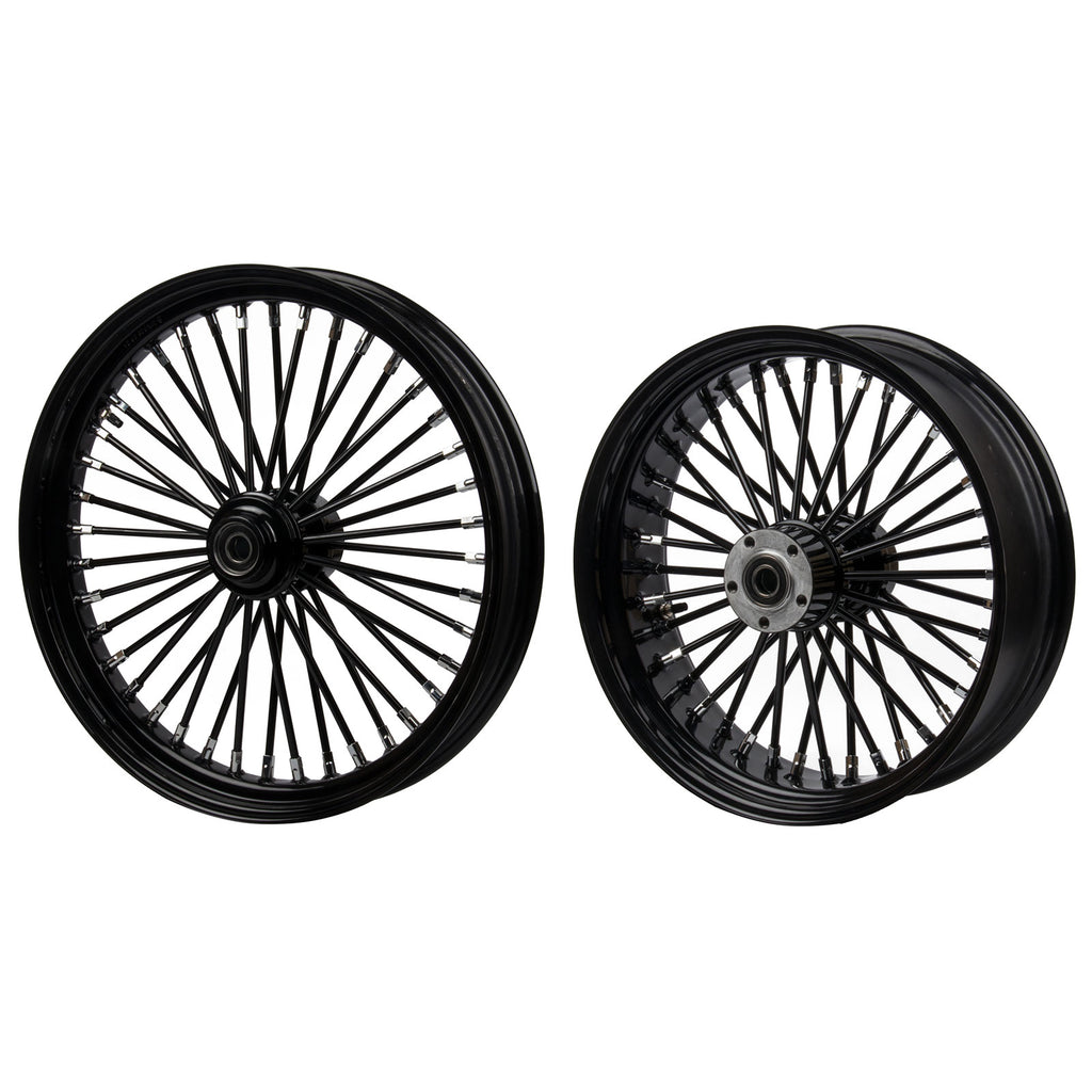 Hoprousa Motorcycle Wheel Rear Bobber Chopper Custom Black Fat Spoke T HOPROUSA