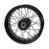 Hoprousa Motorcycle Wheel Rear Bobber Chopper Custom Gloss Black Spoke Tubeless Without Inner Tube 180mm 200mm 18x5.5inch for Harley Sofail 2012-Later Slim Deluxe Heritage Classic, 2018+ Street Bob & Softail Standard