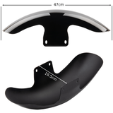 Short Front Fender for 2018+ Harley Fat Boy Stainless Steel Gloss Black