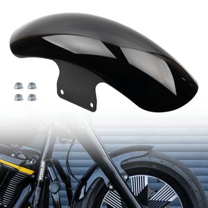 Short Front Fender for 2018+ Harley Fat Boy Stainless Steel Gloss Black