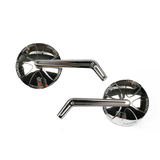 Round Forged Left Right Side Mirrors Universal for Harley 1982+ Sportster Dyna Softail Touring Models