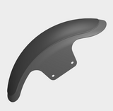 Short GT Black Fiberglass Front Fender for 2018+ Harley Fat Boy