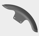 Short GT Black Fiberglass Front Fender for 2018+ Harley Fat Boy