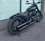 Hoprousa Motorcycle Fender Heavy Duty New Long Rear Fender With Lights Plug & Play Gloss Black Fit For Harley-Davidson 2018-2024 Softail Street Bob Fat Bob Slim Low Rider Sports Glide Up to 180 Tire