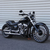 Long-wrapped Metal Gloss Black Front Fender For 2013+ Breakout with 21x3.5"/23x3.75" front wheel