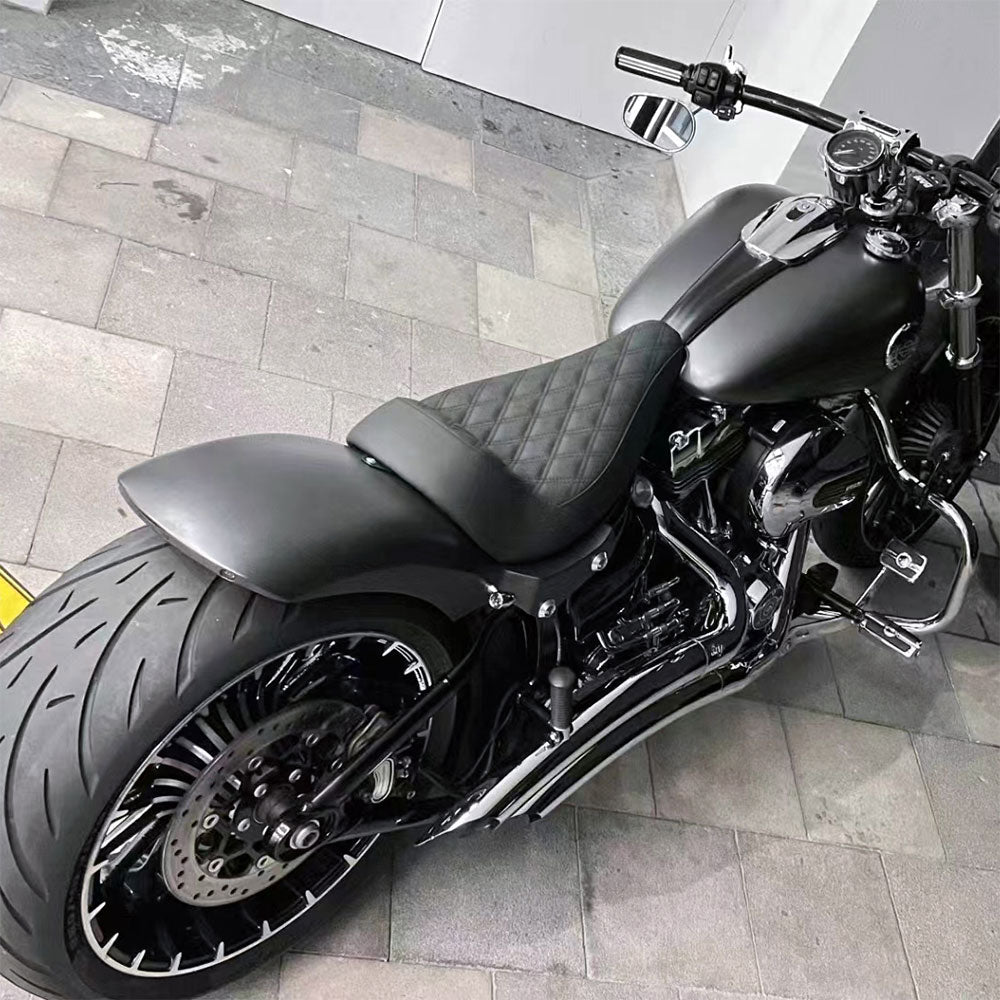 Gloss Black Short Rear Fender With Lights Plug & Play Fit for Harley 2 ...