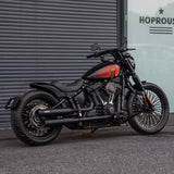 Hoprousa Motorcycle Fenders, Custom Short Gloss Black Front Fender Fits For 2018-2024 Harley Davidson Softail Street Bob Softail Standard with 21X3.5" Front Wheel