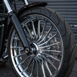 Hoprousa Chrome Front 21x3.5/23x3.75 Inch Rear 18x8.5 inch Wheels for Harley Davidson Softail Breakout 2013-2024, Tubeless Wheels Rims