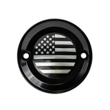 Hoprousa Motorcycle Black Timing Timer Cover Custom Stars and Stripes CNC Chrome For Harley Davidson 2017+ M8 engine-equipped Softail Touring models Breakout Fatboy Street Bob Road King Street Glide