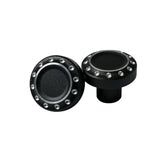 Hoprousa Chrome Black CNC Harley Axle Nut Covers for Harley Softail Fat Boy Breakout Street Bob 2018-2024, Front & Rear Axle Caps for Harley Davidson