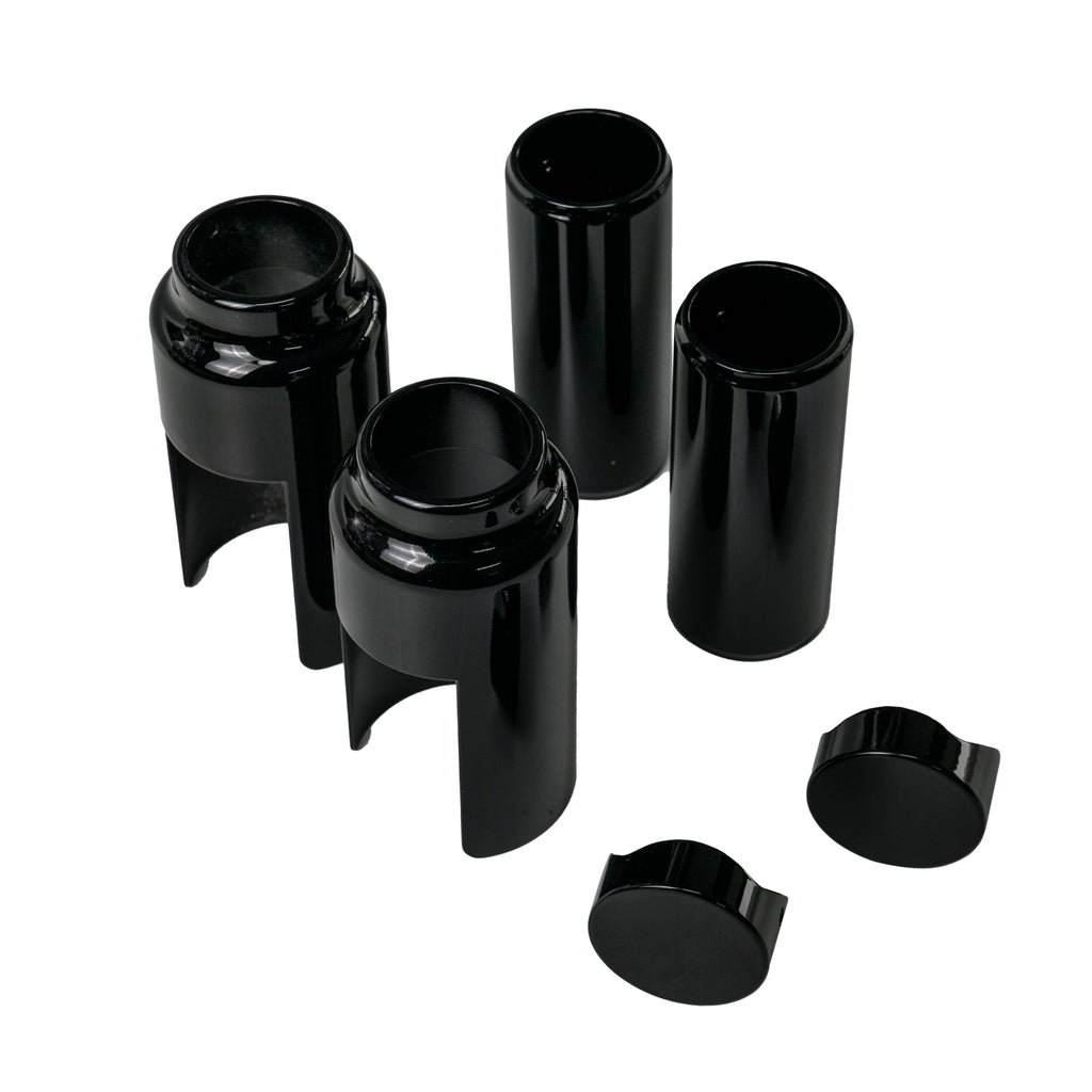 Black fork deals covers for harley