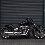 Hoprousa Motorcycle Fender,Gloss Black Short Front Fender Compatible with 2013+ Harley Davidson Softail BREAKOUT FXBR