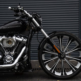 Hoprousa Motorcycle Fender,Gloss Black Short Front Fender Compatible with 2013+ Harley Davidson Softail BREAKOUT FXBR