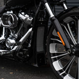 Hoprousa Motorcycle Chin Lower Fairing Front Gloss Black Bottom Spoiler For Harley Davidson 2018+ Softail Models Fat Boy Breakout Street Bob