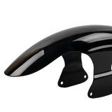 Hoprousa Motorcycle Fenders, Custom Short Gloss Black Front Fender Fits For 2018-2025 Harley Davidson Softail Fat Boy With 21x3.5" Front Wheel