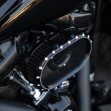 Hoprousa Motorcycle Air Intake System CNC Black Transparent Air Cleaner High Performance For Harley Davidson 2018+ Softail All Model Fatboy Breakout 2017+ Touring All Model Road King Street Electra Glide Trike