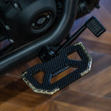 Hoprousa Brass Red Blue Driver Black Footboard Floorboards Footrests Bobber Hollow-out Diamond For Harley Davidson 2018-2023 Softail Standard Street Bob Low Rider S/ST Breakout