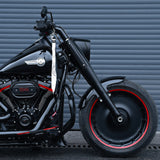 Short Front Fender for 2018+ Harley Fat Boy Stainless Steel Gloss Black