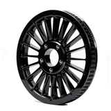 Gloss Black Spoke Pulley Matching Wheels For Harley Softail All Models Fat Boy Breakout