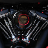 Black Dual Ring Air Cleaner For Harley Davidson 2018-2024 Softail 107/114/117 All Models & 2017-2023 Touring 107/114/117 All Models