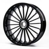Hoprousa 21x5.5 Gloss Black Front Wheel for Harley Touring