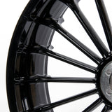Hoprousa 21x5.5 Gloss Black Front Wheel for Harley Touring