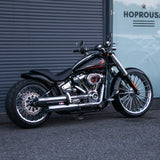 Hoprousa Motorcycle Fender, Heavy Duty New Short Unpainted Rear Fender With Brake Turn Lights for Harley Davidson Softail 2018-2024 Breakout/Fat Boy