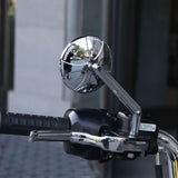 Round Forged Left Right Side Mirrors Universal for Harley 1982+ Sportster Dyna Softail Touring Models