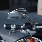 Blade Forged Left Right Side Mirrors Universal for Harley 1982+ Sportster Dyna Softail Touring Models