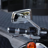 Ape Forged Left Right Side Mirrors Universal for Harley 1982+ Sportster Dyna Softail Touring Models