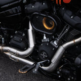 Hoprousa Stainless Steel Powerful  2IN1 Exhaust System For 2018-2024 Harley Davidson Softail Fatboy Breakout Street Bob Slim Low Rider Heritage Classic Deluxe