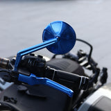 Round Forged Left Right Side Mirrors Universal for Harley 1982+ Sportster Dyna Softail Touring Models