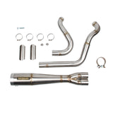 Hoprousa Stainless Steel Powerful  2IN1 Exhaust System For 2018-2024 Harley Davidson Softail Fatboy Breakout Street Bob Slim Low Rider Heritage Classic Deluxe