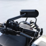 Oval Forged Left Right Side Mirrors Universal for Harley 1982+ Sportster Dyna Softail Touring Models