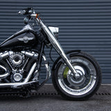 Short Front Fender for 2018+ Harley Fat Boy Stainless Steel Gloss Black