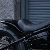 Hoprousa Motorcycle Low-Profile Driver Diamond Leather Solo Seat Cushion Fits 180/200mm Tire Short Rear Fender for Harley Davidson 2018+ Street Bob Fatbob Low Rider
