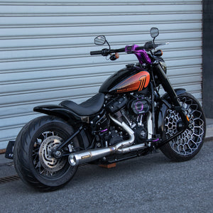Short Rear Fender Unpainted With Lights for Harley Davidson Softail 2018-2025 Slim Street Bob Low Rider Fatbob Sports Glide up to 180/200mm Tires