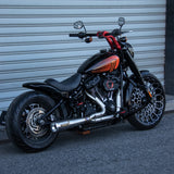 Hoprousa Stainless Steel Powerful  2IN1 Exhaust System For 2018-2024 Harley Davidson Softail Fatboy Breakout Street Bob Slim Low Rider Heritage Classic Deluxe