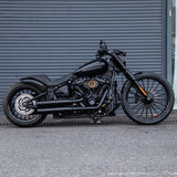 Gloss Black Turbo Tubeless Wheels For Harley Softail Fat Boy 2018-2026