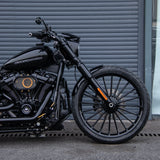 Gloss Black Turbo Tubeless Wheels For Harley Softail Fat Boy 2018-2026