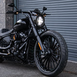 Gloss Black Turbo Tubeless Wheels For Harley Softail Fat Boy 2018-2026
